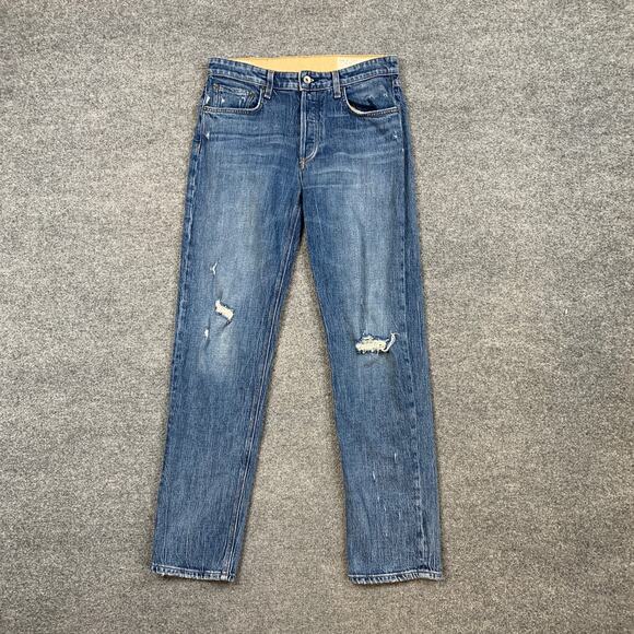 Rag & Bone Jeans Womens 25 Denim Rosa Mid Rise Boyfriend Distressed Button Fly - Picture 2 of 10